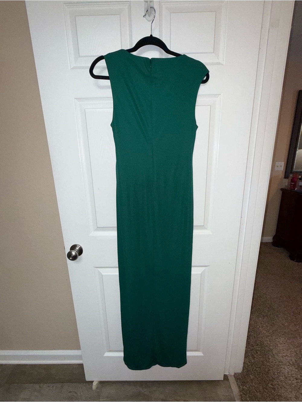 Ralph Lauren Emerald One-Shoulder Ruched Full Length Dress - Picture 2 of 7